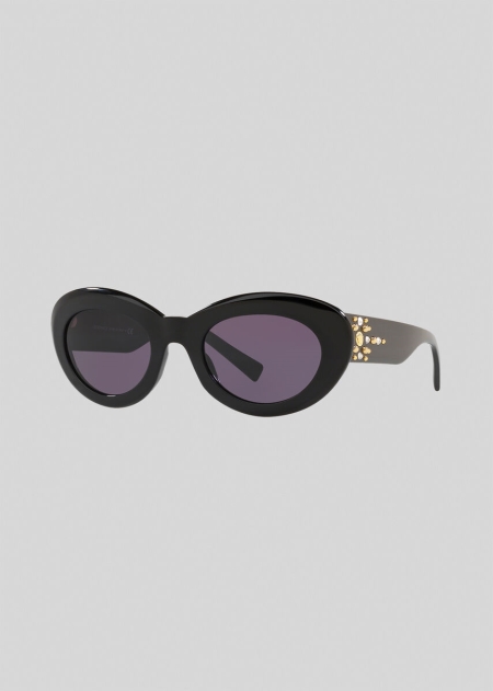 Versace Medusa Stud Oval Solglasögon Dam - 308217CAB